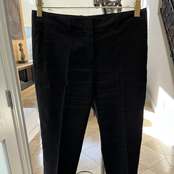 Theory Black Linen Pants - Picture 4 of 9